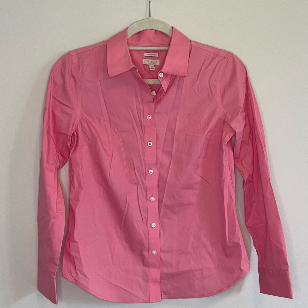 Talbots Petite Pink Button Down Top